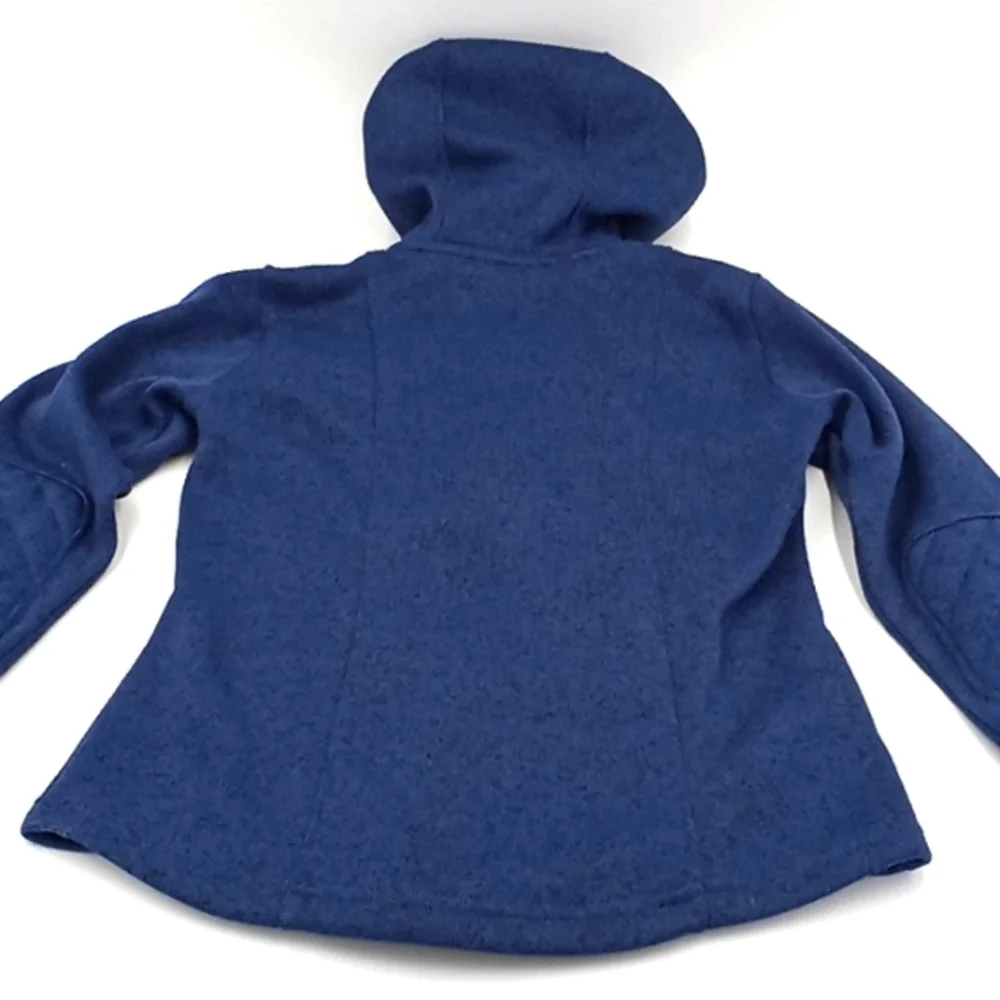 Eddie Bauer Hooded‎ Knit Full Zip Jacket Blue XS